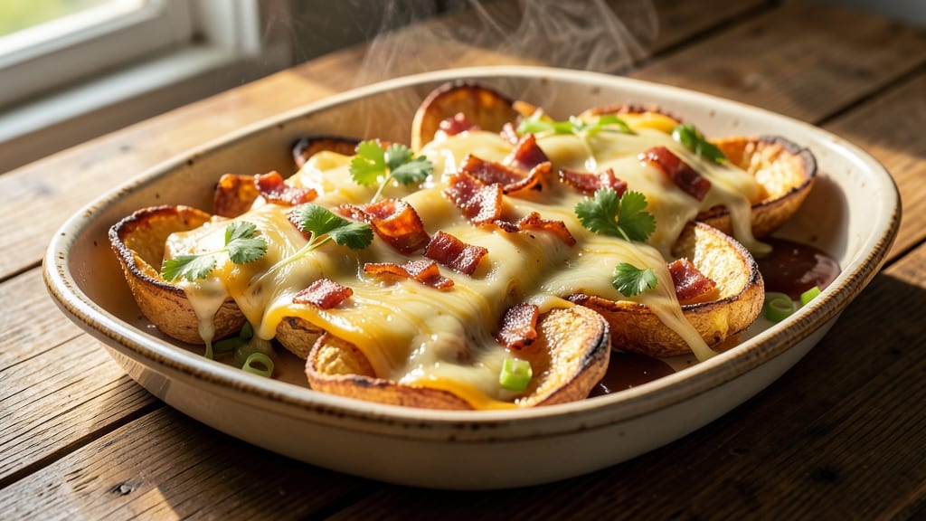BBQ Potato Skins Recipe: Smoky-Cheesy Crunch With Gooey Centers