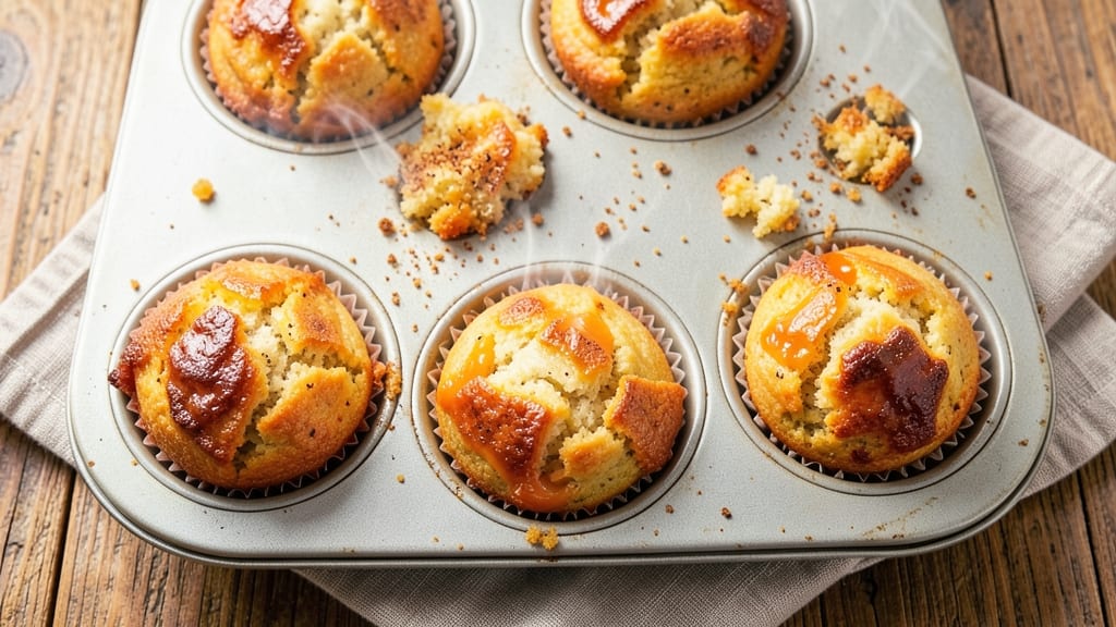 Sweet Potato Cornbread Muffins Recipe: Buttery Crumble Top and Spiced Sweet Potato Core