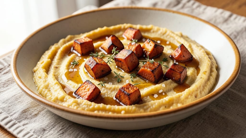Sweet Potato Polenta Recipe: Crispy Top, Creamy Core Harmony