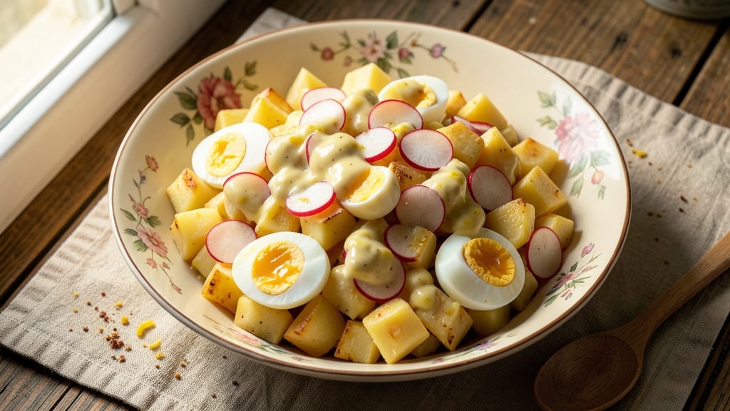 Potato Salad Recipe With Egg And Radishes: Zesty Mayonnaise and Crunchy Bite Balance
