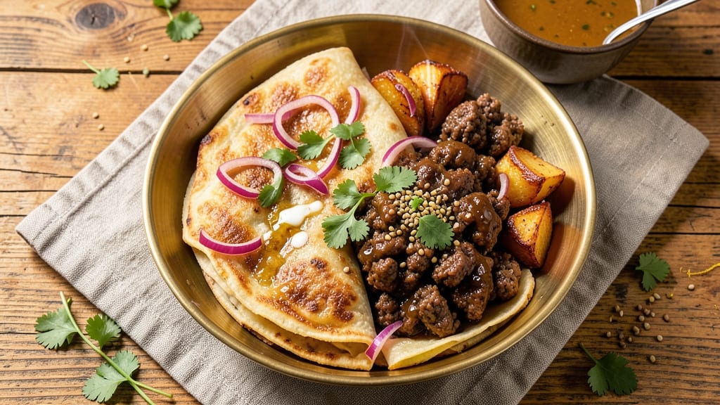 Beef And Potato Roti Recipe: Spiced Flaky Layers With Juicy Fillings