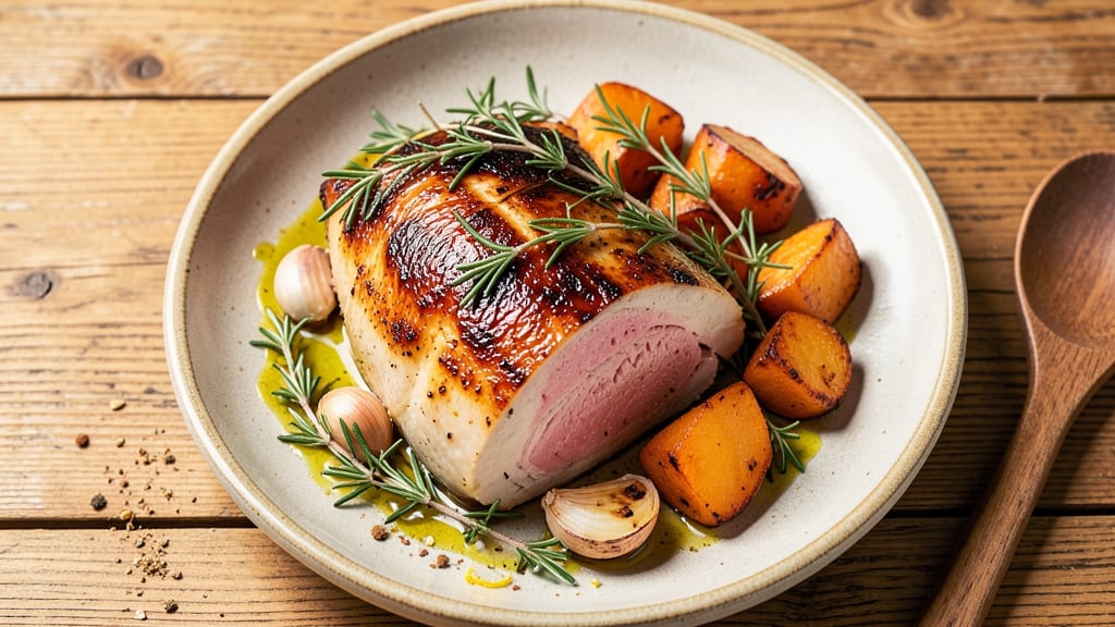 Turkey Breast and Sweet Potato Recipe: Herb-Crusted Roast with Caramelized Glaze