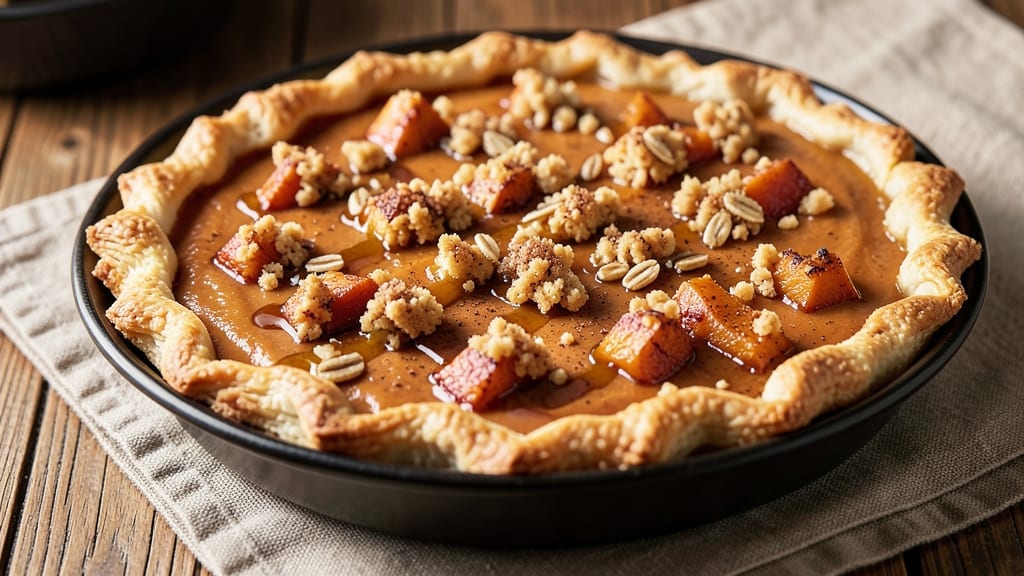 Sweet Potato Pie Recipe with Crumble Topping: Spiced Crunch Meets Silky Filling Magic