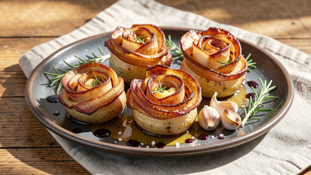 Bacon-Wrapped Potato Roses Recipe: Crispy Edges, Fluffy Hearts in 25 Minutes