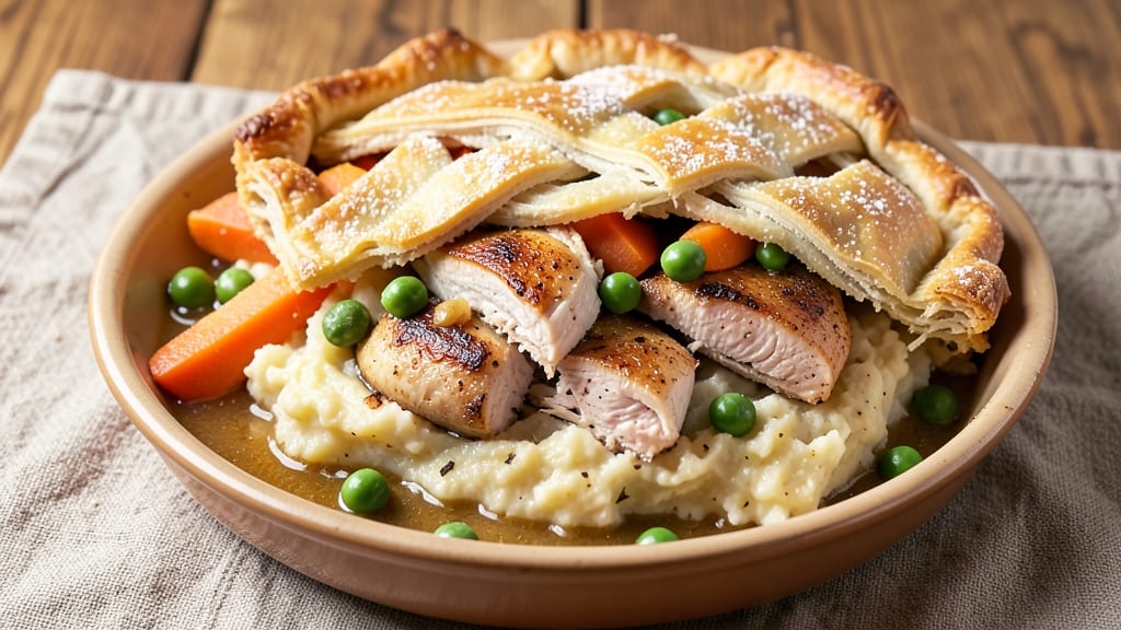 Baked Potato Chicken Pot Pie Recipe: Flaky Crust Encases Savory Filling