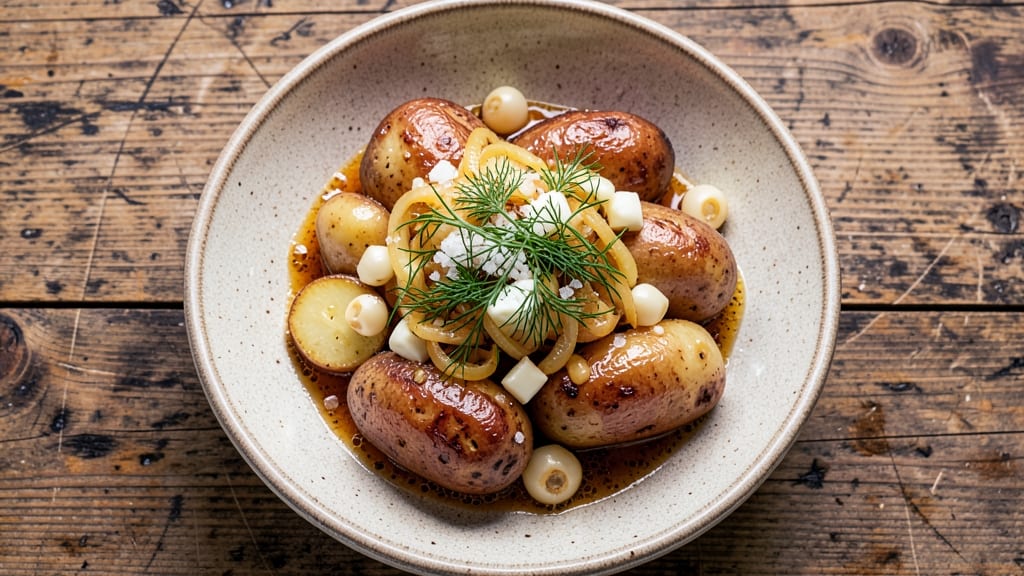 Authentic Warm German Potato Salad Recipe: Mustard-Vinegar Tang With Crispy Skins