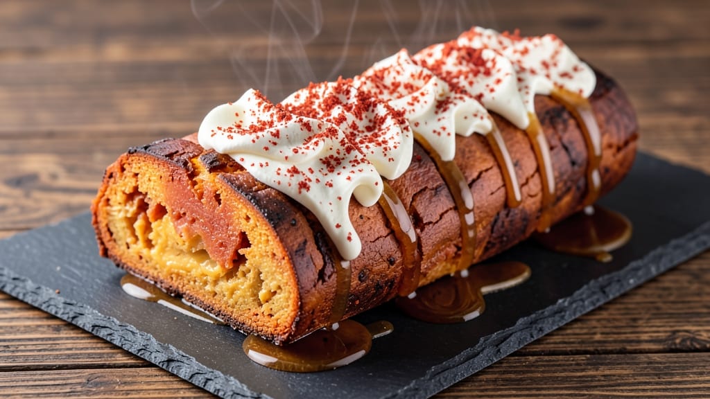 Sweet Potato Log Recipe: Crispy Top, Creamy Swirl Delight