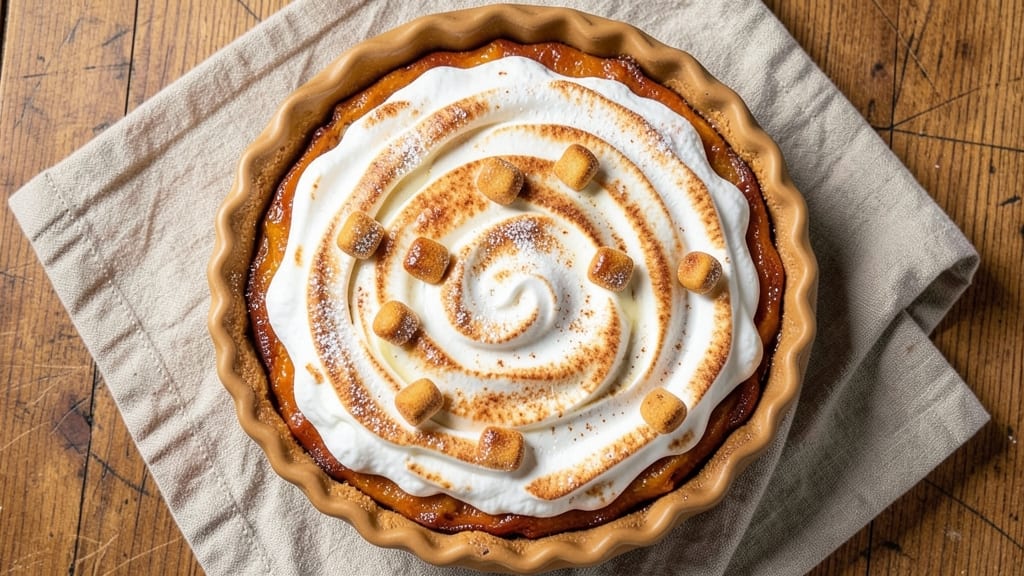 Sweet Potato Pie With Marshmallow Meringue Recipe: Toasted Meringue Crown Over Silky Spice
