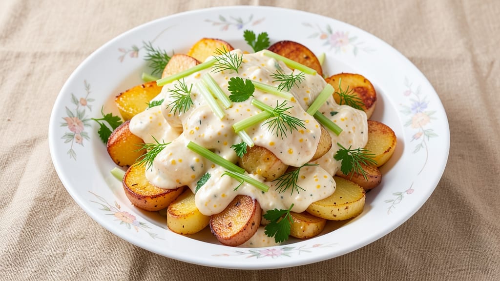 American Style Potato Salad Recipe: Crispy Cubes and Tangy Mayonnaise Magic