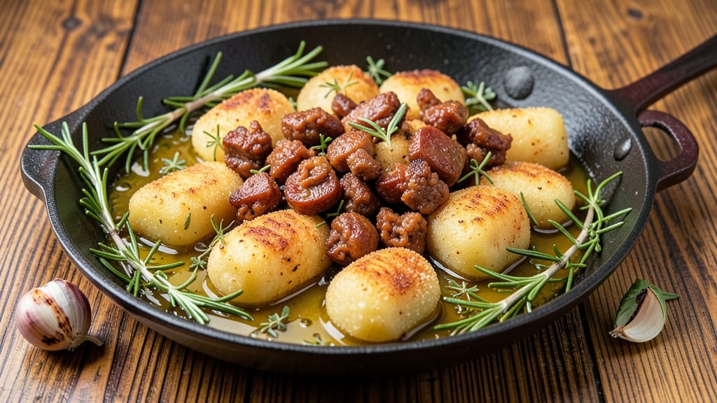 Trader Joe's Sweet Potato Gnocchi and Sausage Recipe: One-Pan Comfort With Herby Crispy Topping