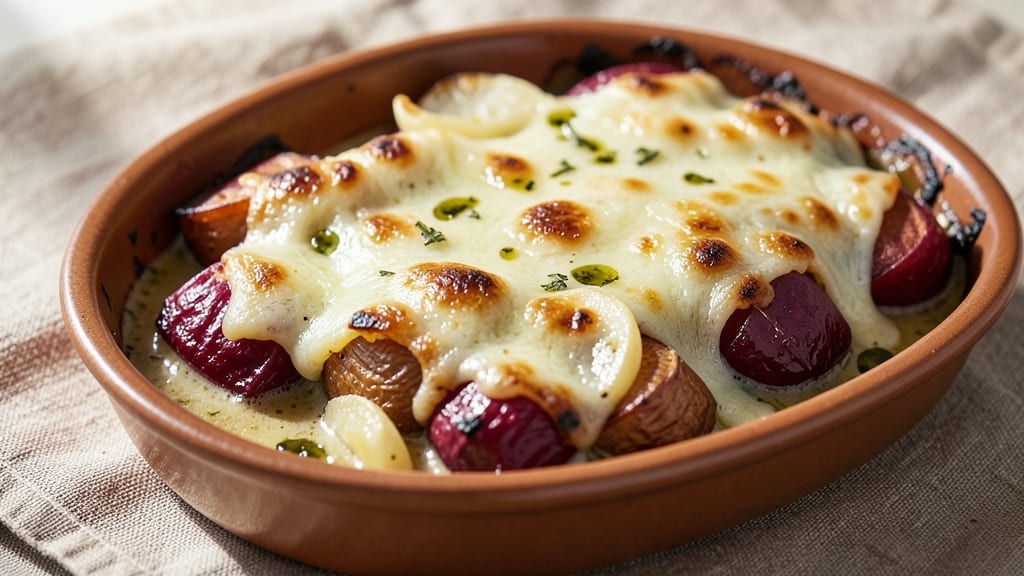 Sweet Potato Parsnip Beet Gratin Recipe: Crispy Top, Creamy Layers Without the Wait
