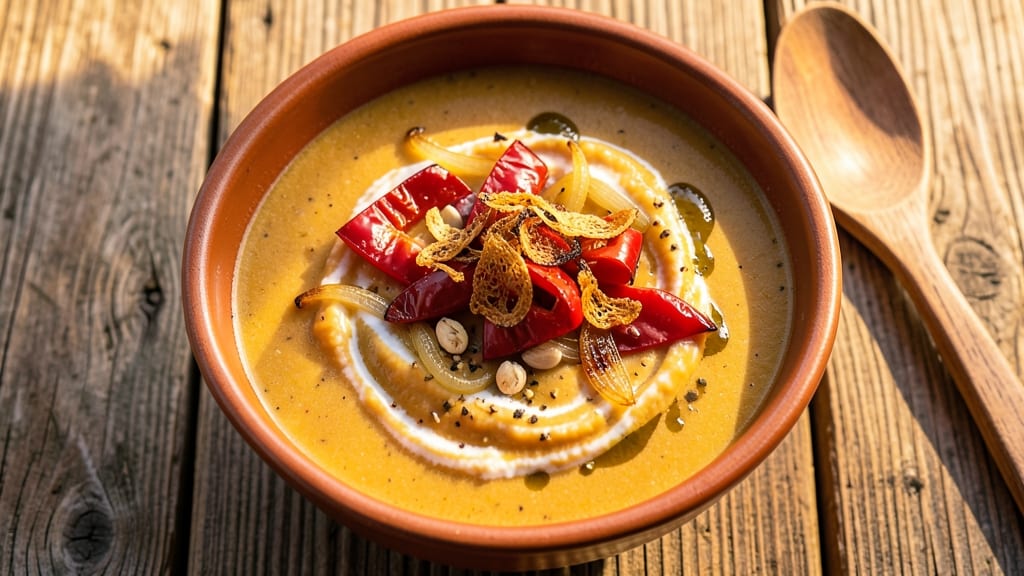 Sweet Potato and Pepper Soup Recipe: Velvety Spice-Infused Blend in One Pot