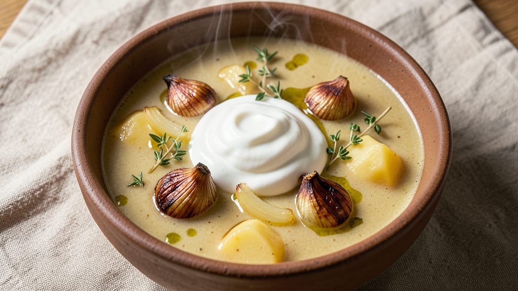 Atlanta Bread Company Potato Soup Recipe: Creamy Velouté With Roasted Garlic and Gruyère