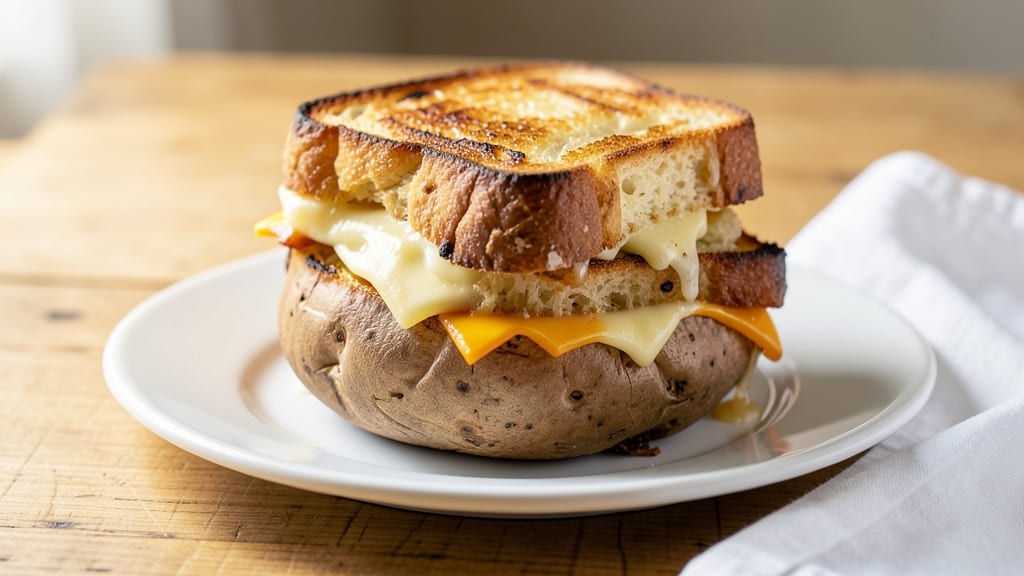 Baked Potato Grilled Cheese Recipe: Crispy Parchment Crunch Meets Melty Cheese Magic
