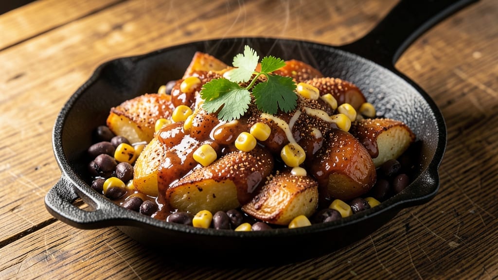 Vegan Mexican Potato Recipe: Smoky Chipotle and Cilantro Crunch